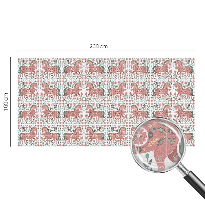 Fensterfolie Sichtschutz Bunte Pferde