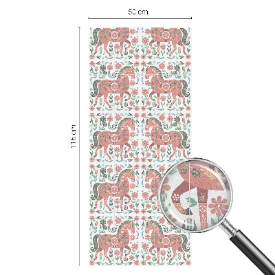 Fensterfolie Sichtschutz Bunte Pferde