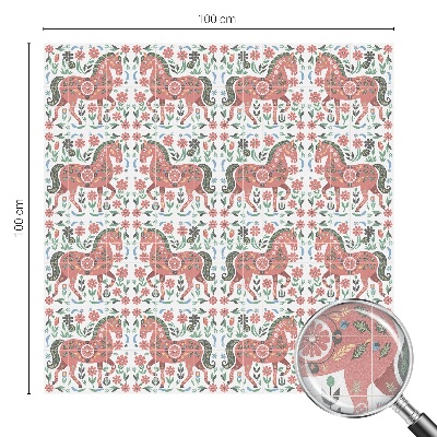 Fensterfolie Sichtschutz Bunte Pferde