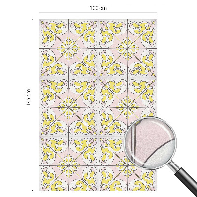 Sichtschutz Klebefolie Buntglasoptik Abstrakte Blumen