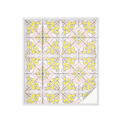 Sichtschutz Klebefolie Buntglasoptik Abstrakte Blumen