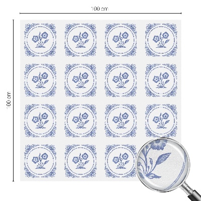 Sichtschutzfolie Fenster Buntglasoptik Zarte Blüten