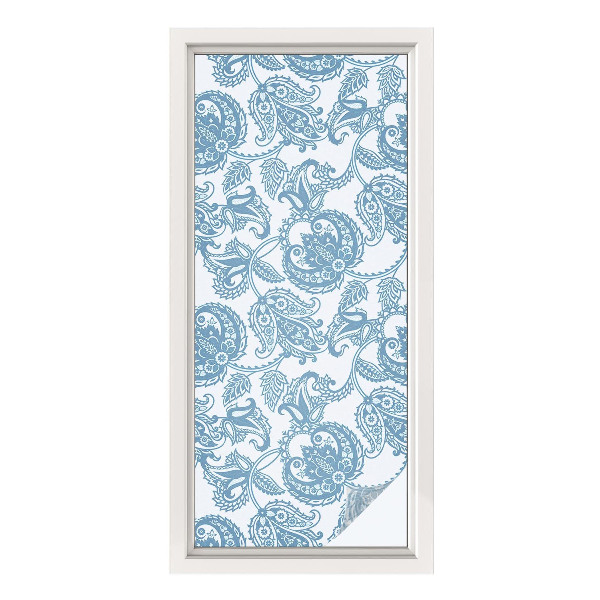 Klebefolie Fenster Sichtschutz Blaue Ornamente