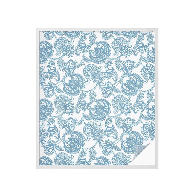 Klebefolie Fenster Sichtschutz Blaue Ornamente