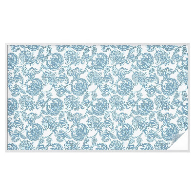 Klebefolie Fenster Sichtschutz Blaue Ornamente