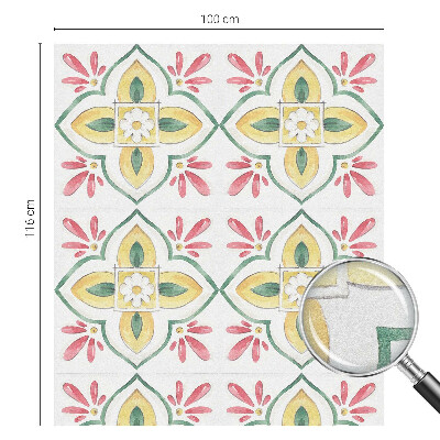 Sichtschutz Klebefolie Buntglasoptik Blumenschmuck