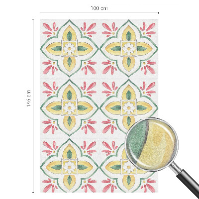 Sichtschutz Klebefolie Buntglasoptik Blumenschmuck