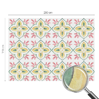 Sichtschutz Klebefolie Buntglasoptik Blumenschmuck