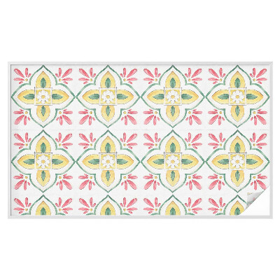 Sichtschutz Klebefolie Buntglasoptik Blumenschmuck