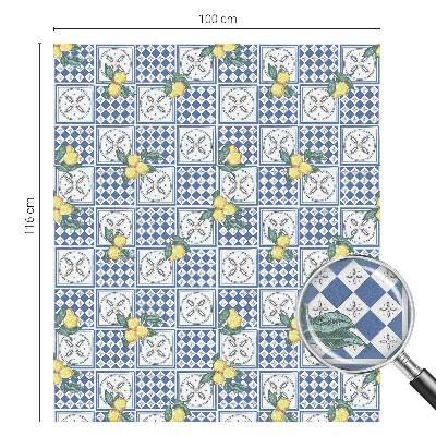 Folie für Fenster blickdicht Zitronenmuster