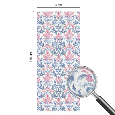 Sichtschutzfolie Fenster Buntglasoptik Blumensymmetrie