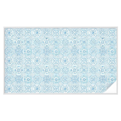 Folie für Fenster blickdicht Blaue Fliesen