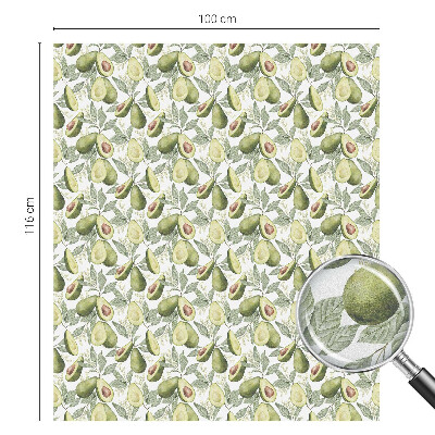 Sichtschutz Klebefolie Buntglasoptik Avocadoblätter