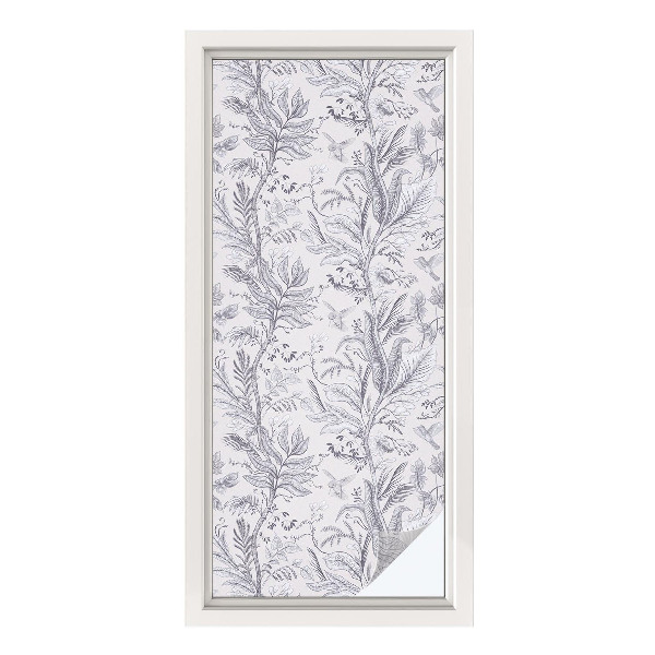 Klebefolie Fenster Sichtschutz Blätter und Schmetterlinge