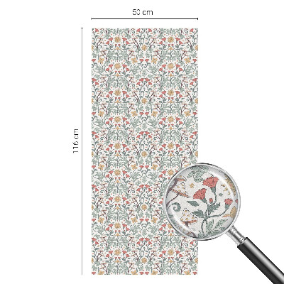 Sichtschutz Klebefolie Buntglasoptik Fuchsblätter