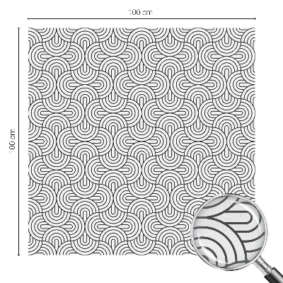 Fensterfolie Sichtschutz Geometrische Halbkreise