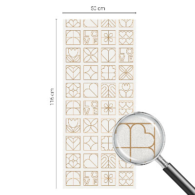 Sichtschutzfolie Fenster Buntglasoptik Geometrische Liebe