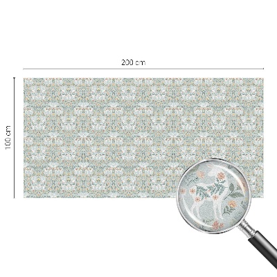 Sichtschutz Klebefolie Buntglasoptik Hirschblumen