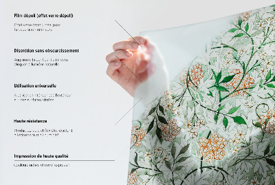 Sichtschutz Klebefolie Buntglasoptik Hirschblumen