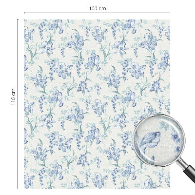 Klebefolie Fenster Sichtschutz Blaue Blumen