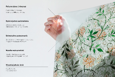 Sichtschutzfolie Fenster Buntglasoptik Botanisches Motiv