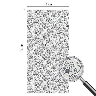 Sichtschutzfolie Fenster Buntglasoptik Botanisches Motiv