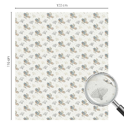 Sichtschutz Klebefolie Buntglasoptik Vogelmuster