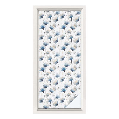 Folie für Fenster blickdicht Blaue Blumen