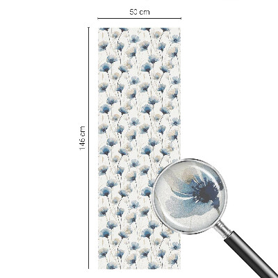 Folie für Fenster blickdicht Blaue Blumen