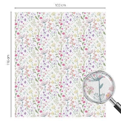 Sichtschutzfolie Fenster Buntglasoptik Blumenwiese