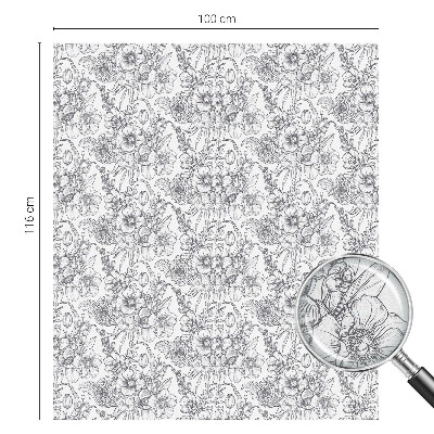 Sichtschutz Klebefolie Buntglasoptik Floristische Eleganz