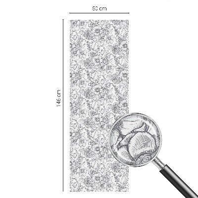 Sichtschutz Klebefolie Buntglasoptik Floristische Eleganz