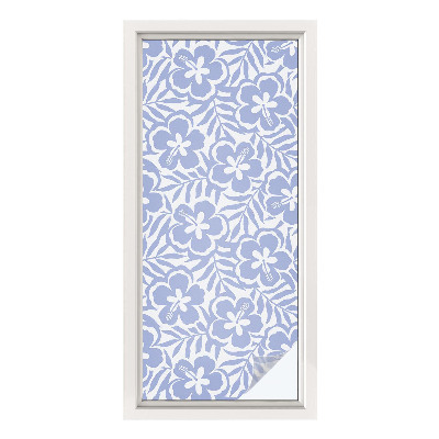 Sichtschutzfolie Fenster Buntglasoptik Hibiskusblüten