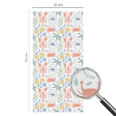 Sichtschutz Klebefolie Buntglasoptik Nautische Motive