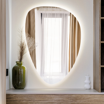 Spiegel in Eiform Hängend LED Licht