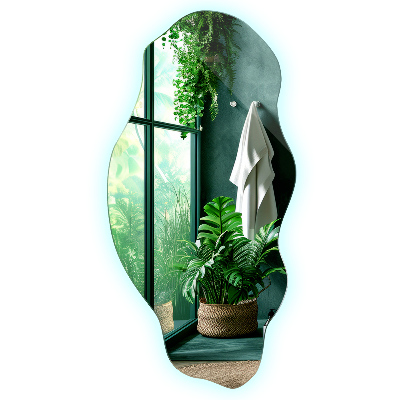 Asymmetrischer Led-Spiegel ohne Rahmen