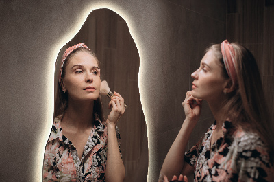 Unregelmäßig geformter Spiegel modern mit LED-Hintergrundbeleuchtung