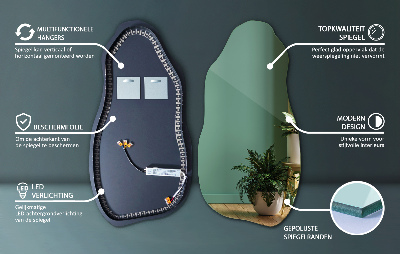 Unregelmäßig geformter Spiegel modern mit LED-Hintergrundbeleuchtung