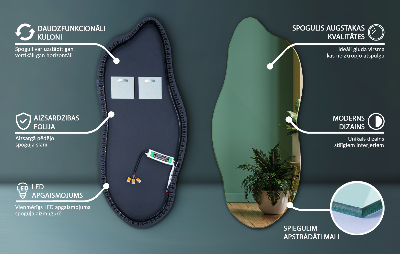 Unförmiger spiegel beleuchtet innovativ