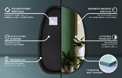 Asymmetrischer spiegel beleuchtet Klecks
