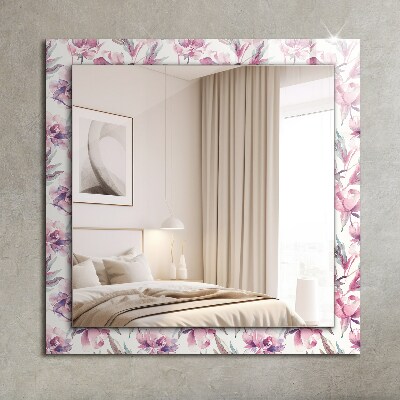 Spiegel mit motivdruck Lila florale Muster