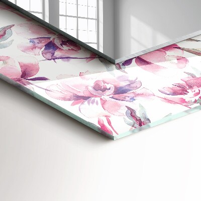 Spiegel mit motivdruck Lila florale Muster