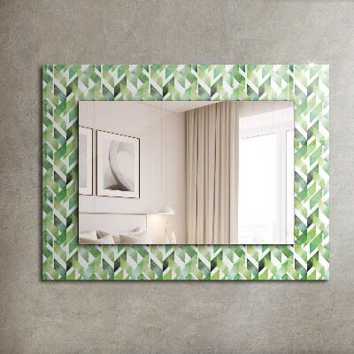 Dekorativer spiegel Grünes geometrisches Muster