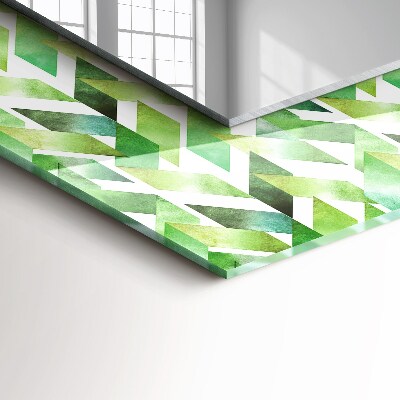 Dekorativer spiegel Grünes geometrisches Muster