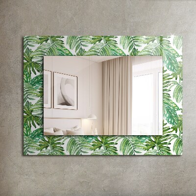 Dekorativer spiegel Grüne tropische Blätter