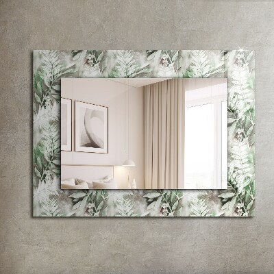 Dekorative spiegel Muster aus grünen Blättern