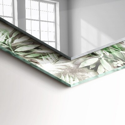 Dekorative spiegel Muster aus grünen Blättern