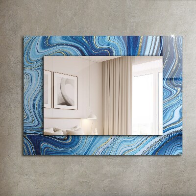 Dekorativer spiegel Abstraktes blaues Muster