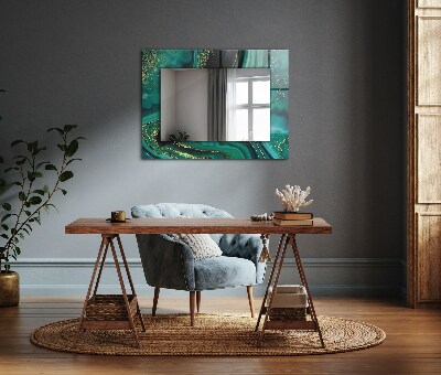 Bedruckter spiegel Abstrakte grüne Textur
