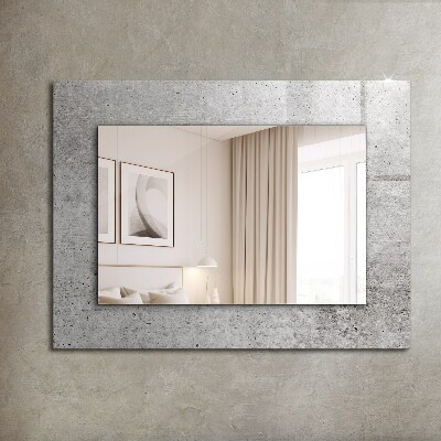 Spiegel mit aufdruck Betonwand-Textur
